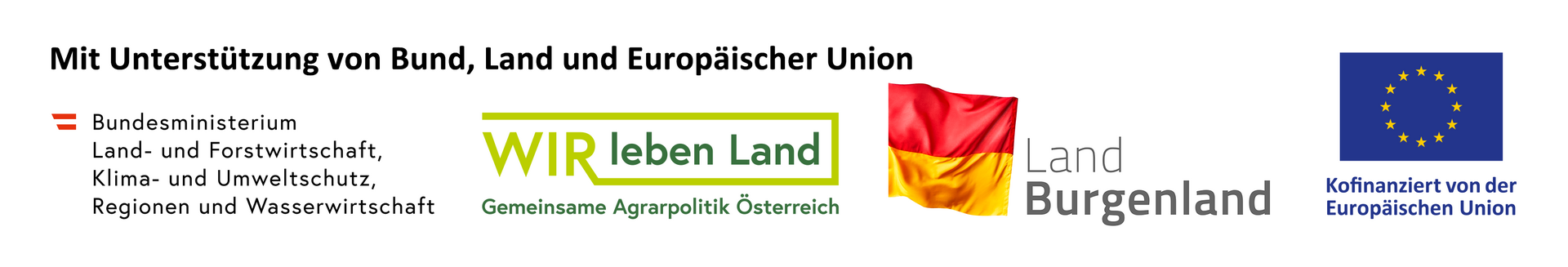 Förderlogoleiste Mit Unterstützung von Bund, Land und europäischer Union